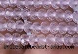 CRB3100 15.5 inches 2*3mm faceted rondelle tiny white crystal beads