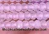 CRB3101 15.5 inches 2*3mm faceted rondelle tiny rose quartz beads