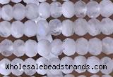 CRB3106 15.5 inches 2*3mm faceted rondelle tiny white moonstone beads