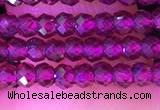 CRB3112 15.5 inches 2*3mm faceted rondelle tiny garnet beads