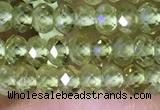 CRB3156 15.5 inches 2.5*4mm faceted rondelle tiny peridot beads