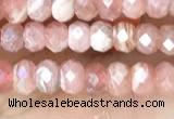 CRB3179 15.5 inches 2.5*4mm faceted rondelle tiny rhodochrosite beads