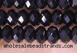 CRB3180 15.5 inches 2.5*4mm faceted rondelle tiny black spinel beads