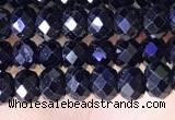 CRB3188 15.5 inches 3*5mm faceted rondelle tiny black spinel beads