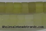 CRB319 15.5 inches 8*12mm tyre matte lemon quartz gemstone beads