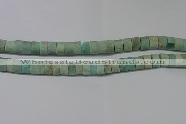 CRB324 15.5 inches 8*12mm tyre matte amazonite gemstone beads