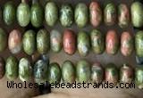 CRB4007 15.5 inches 2.5*4.5mm rondelle unakite beads wholesale