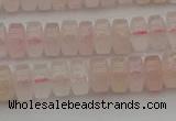 CRB401 15.5 inches 5*8mm rondelle rose quartz beads wholesale