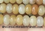 CRB4038 15.5 inches 4*6mm rondelle yellow jade beads wholesale