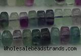 CRB406 15.5 inches 5*8mm rondelle fluorite gemstone beads