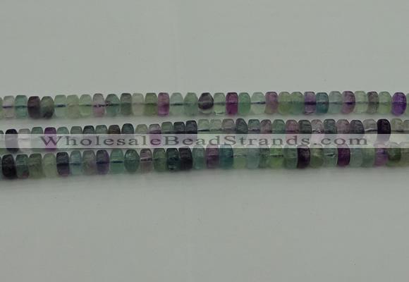 CRB406 15.5 inches 5*8mm rondelle fluorite gemstone beads