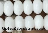 CRB4071 15.5 inches 5*8mm rondelle white porcelain beads wholesale