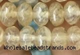 CRB4111 15.5 inches 5*8mm faceted rondelle yellow watermelon beads