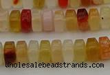 CRB413 15.5 inches 5*8mm rondelle yellow agate beads wholesale