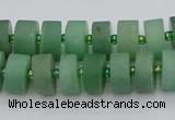 CRB474 15.5 inches 7*12mm tyre green aventurine beads wholesale