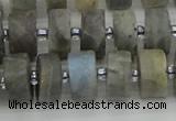 CRB485 15.5 inches 8*14mm tyre labradorite gemstone beads