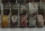 CRB489 15.5 inches 6*12mm tyre matte botswana agate beads wholesale