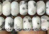 CRB5010 15.5 inches 4*6mm rondelle matte sesame jasper beads