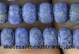 CRB5025 15.5 inches 4*6mm rondelle matte lapis lazuli beads wholesale