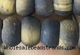 CRB5074 15.5 inches 5*8mm rondelle matte yellow tiger eye beads