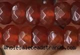 CRB5114 15.5 inches 4*6mm faceted rondelle red agate beads