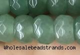 CRB5156 15.5 inches 5*8mm faceted rondelle green aventurine beads