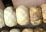 CRB5159 15.5 inches 5*8mm faceted rondelle picture jasper beads