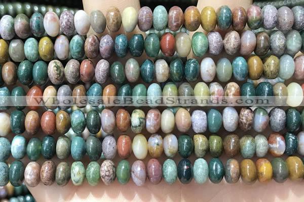 CRB5306 15.5 inches 4*6mm rondelle Indian agate beads wholesale