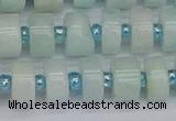 CRB531 15.5 inches 6*10mm tyre Chinese amazonite beads wholesale