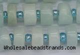 CRB532 15.5 inches 6*12mm tyre Chinese amazonite beads wholesale