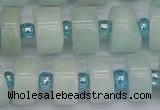 CRB533 15.5 inches 7*14mm tyre Chinese amazonite beads wholesale