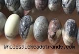 CRB5341 15.5 inches 5*8mm rondelle purple striped jasper beads