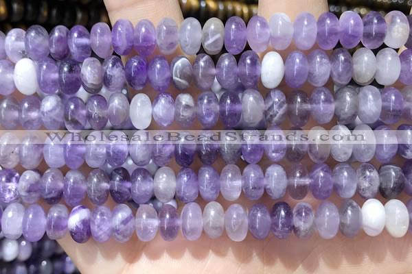 CRB5353 15.5 inches 5*8mm rondelle amethyst beads wholesale