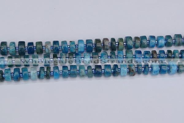 CRB537 15.5 inches 6*10mm tyre apatite gemstone beads wholesale