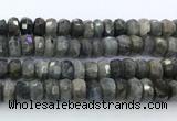 CRB5622 15.5 inches 7*11mm - 8*12mm faceted rondelle labradorite beads