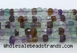 CRB5625 15.5 inches 6*8mm - 7*9mm faceted rondelle fluorite beads