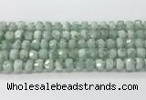 CRB5655 15.5 inches 6*10mm-7*11mm faceted rondelle green angel skin beads wholesale