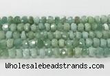 CRB5658 15.5 inches 6*10mm-7*11mm faceted rondelle jade beads wholesale