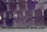 CRB568 15.5 inches 8*16mm faceted rondelle amethyst beads