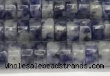 CRB5684 15 inches 4*6mm heishi blue spot beads wholesale