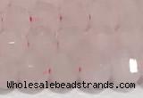 CRB5696 15 inches 6*6mm rose quartz beads wholesale