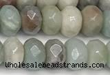 CRB5705 15 inches 5*8mm faceted rondelle AB-color amazonite beads