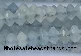 CRB5742 15 inches 2*3mm faceted aquamarine beads