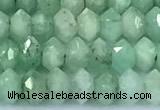 CRB5746 15 inches 2*3mm faceted emerald beads