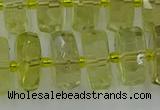 CRB576 15.5 inches 8*16mm faceted rondelle lemon quartz beads