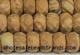 CRB5803 15 inches 4*6mm, 5*8mm faceted rondelle wooden jasper beads