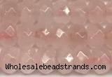 CRB5806 15 inches 4*6mm, 5*8mm, 6*10mm faceted rondelle rose quartz beads