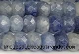 CRB5810 15 inches 4*6mm, 5*8mm faceted rondelle blue aventurine beads