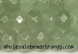 CRB5816 15 inches 4*6mm, 5*8mm, 6*10mm faceted rondelle green aventurine jade beads