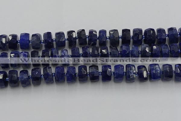 CRB584 15.5 inches 8*16mm faceted rondelle sodalite beads